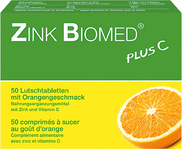 Zink Biomed® plus C compresse da succhiare al gusto di arancia