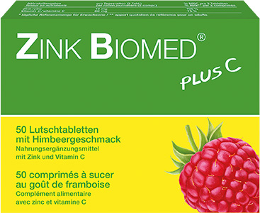 Zink Biomed® plus C compresse da succhiare al gusto di lampone